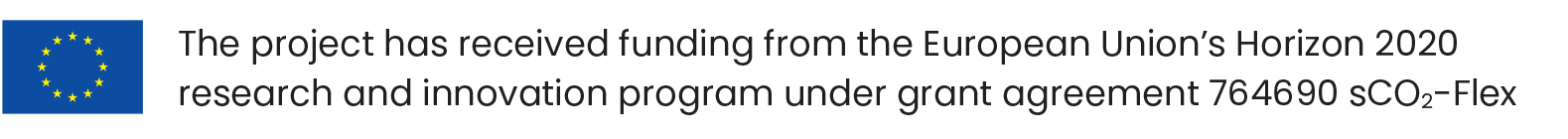 The project has received funding from the European Union’s Horizon 2020 research and innovation program under grant agreement 764690 sCO2-Flex