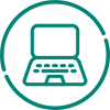 Computer laptop icon.