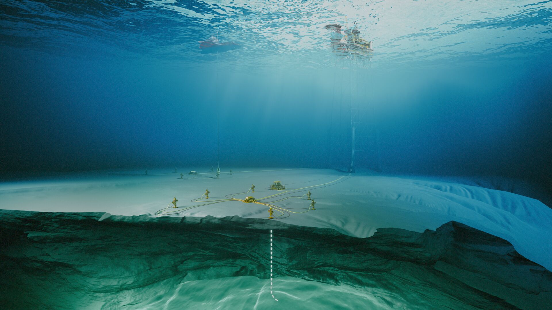 Schematic subsea operation, Baker Hughes