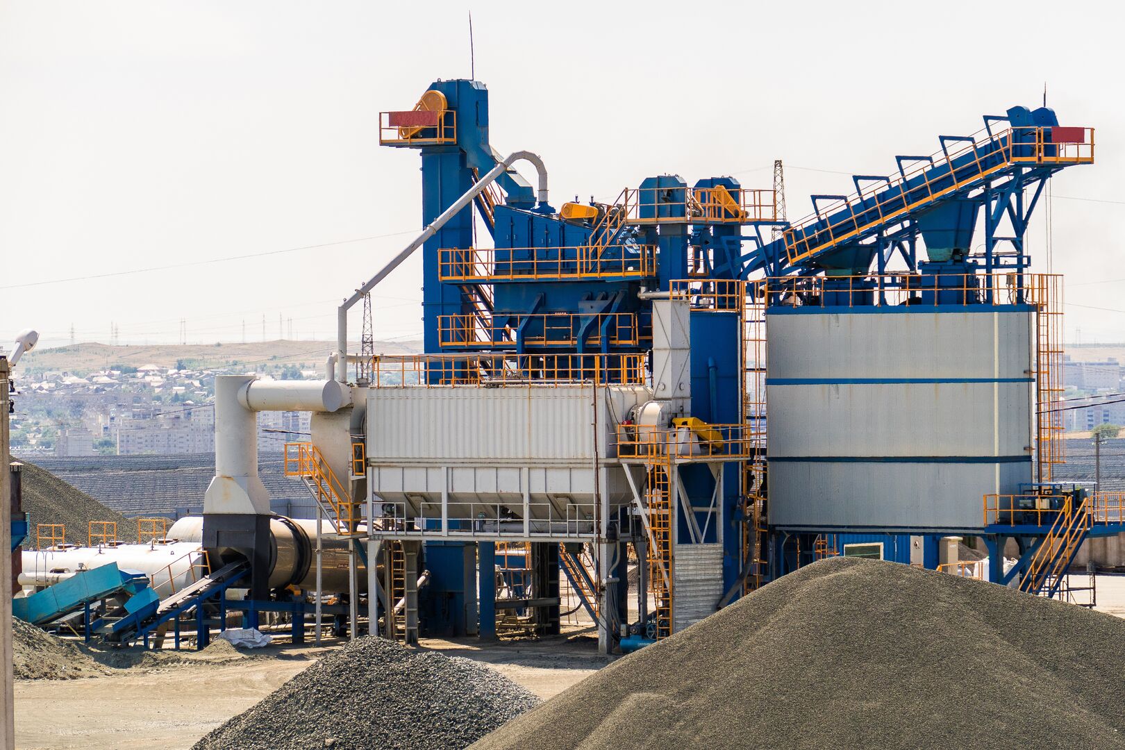 A cement plant, which emits significant amounts of CO2
