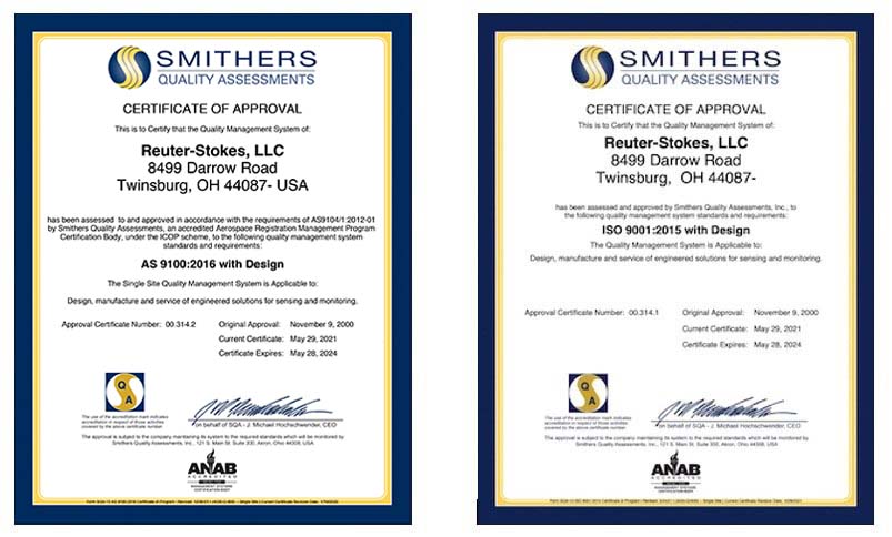 Reuter-Stokes ISO Certifications