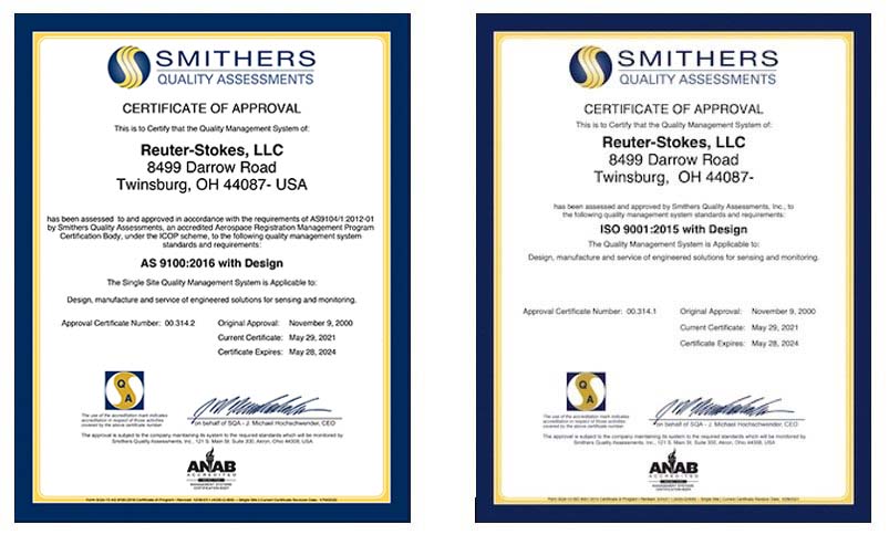 Reuter-Stokes ISO Certifications