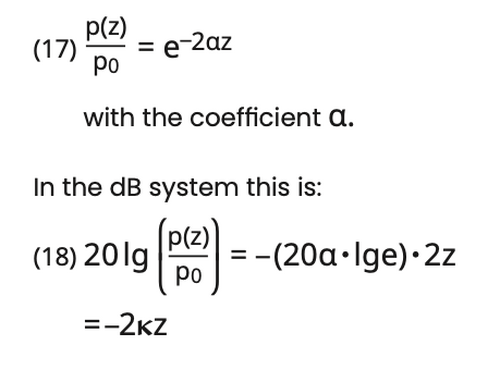 Atten- uation losses formula 