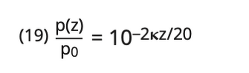 Equation for sound attenuation 
