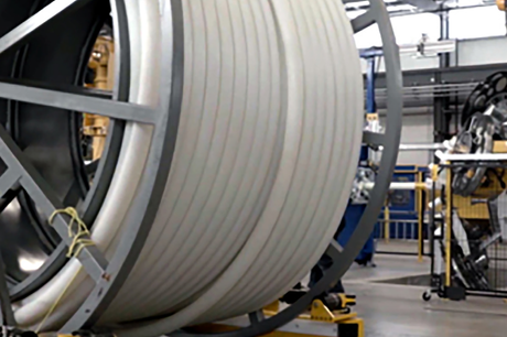 Photo of a spool of PythonPipe.