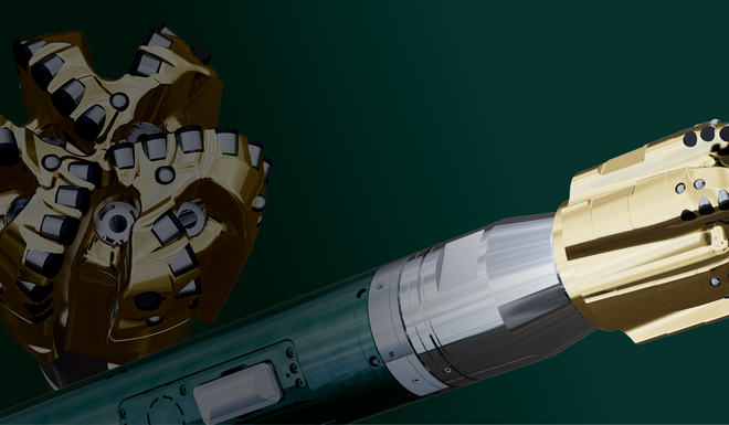 DirectKNCT shankless PDC bit animation still.
