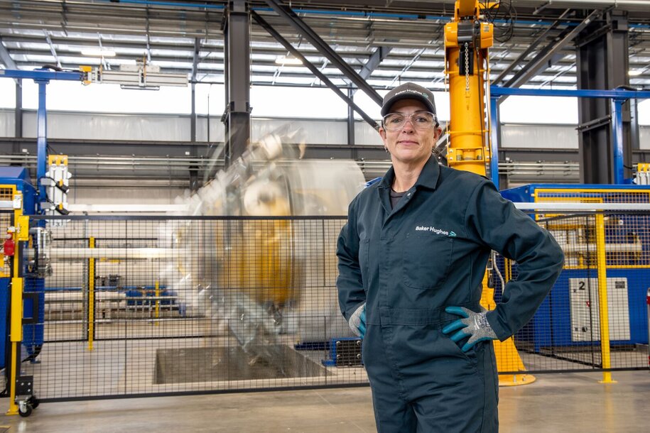 Employees at the Baker Hughes FPS Facility in Houston, Texas.