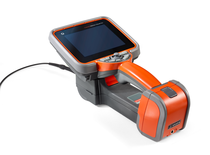 Everest Mentor Visual iQ+ video probe for visual aircraft, pipeline, and gas turbine inspection.