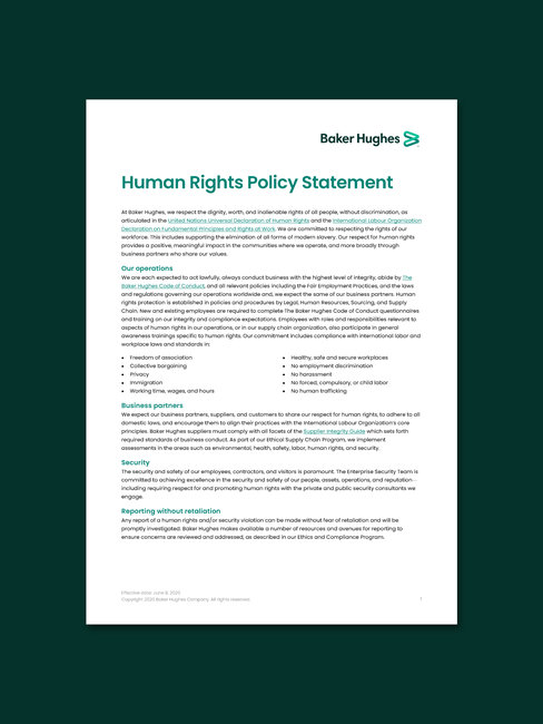 Human rights policy statement full