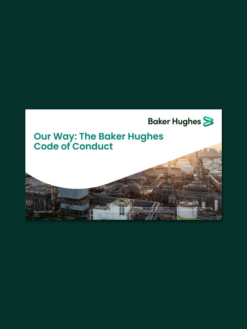 Screenshot of Our way the baker hughes code of conduct cover