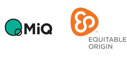 MiQ and Equitable Origin Logos