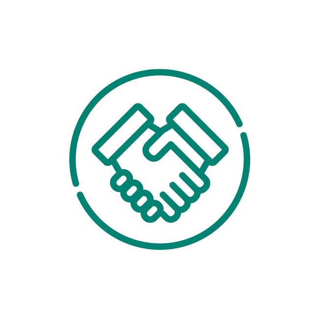 Collaborate handshake icon
