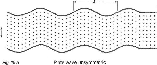 Plate wave unsymmetric