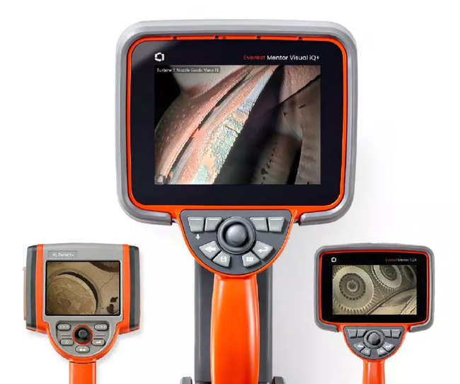 Three video borescopes for the best visual inspection experience: Mentor Visual iQ+, Mentor Flex, and XL Detect video probes.