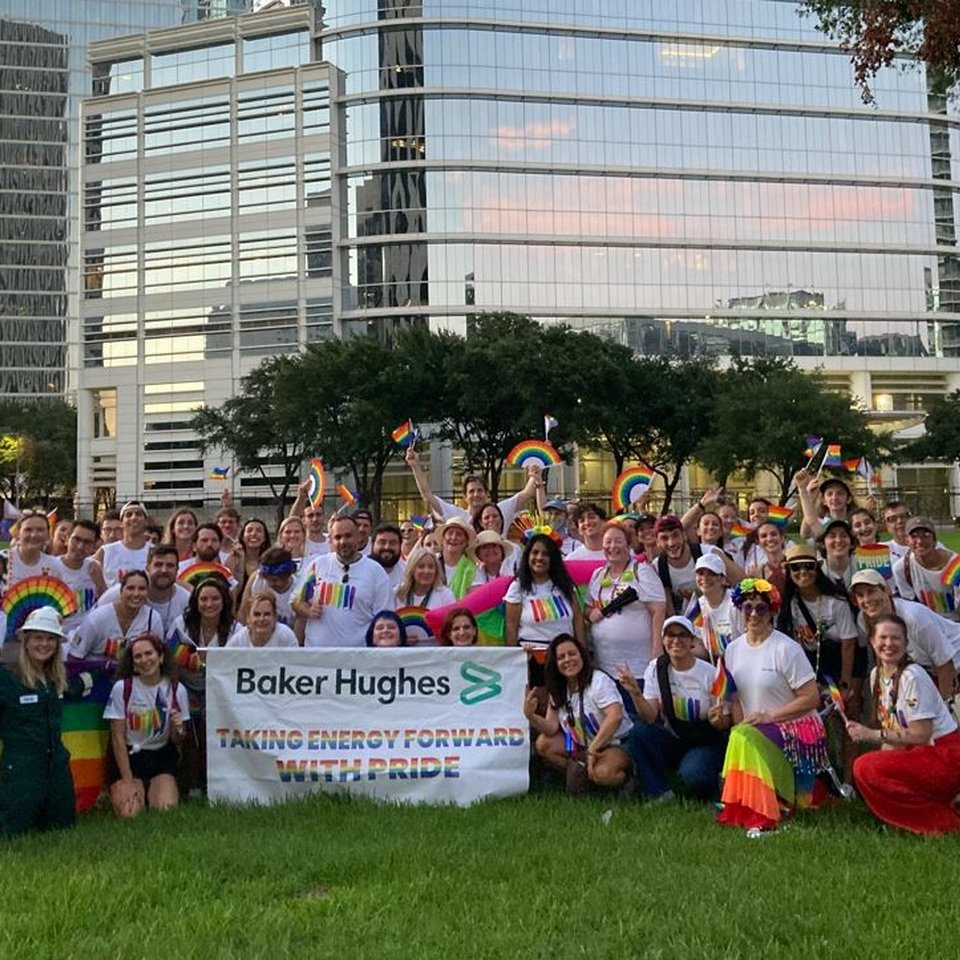 Baker Hughes employees at Houston Pride March 
