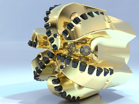 Rendering of the Vulcanix geothermal PDC drill bit.