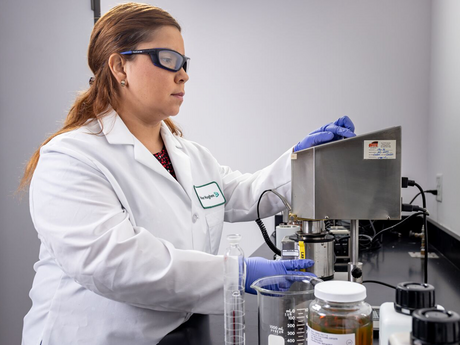 Photo of a woman in the lab.