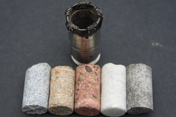 Photo of coring samples from a PowerCOR service
