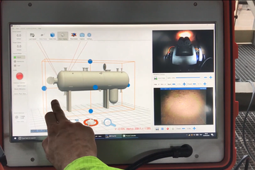 3D LOC helping a remote visual inspection with robots