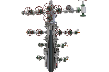 Rendering of a conventional wellhead system.