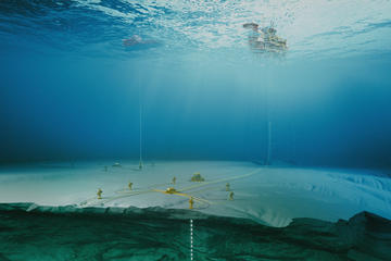Animation rendering of a subsea operation.