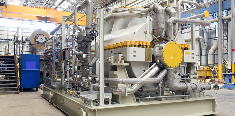 A Baker Hughes centrifugal compressor for LNG application manufactured in the Florence facility