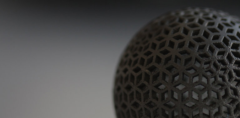 3-d printed / additive manufacturing black sphere