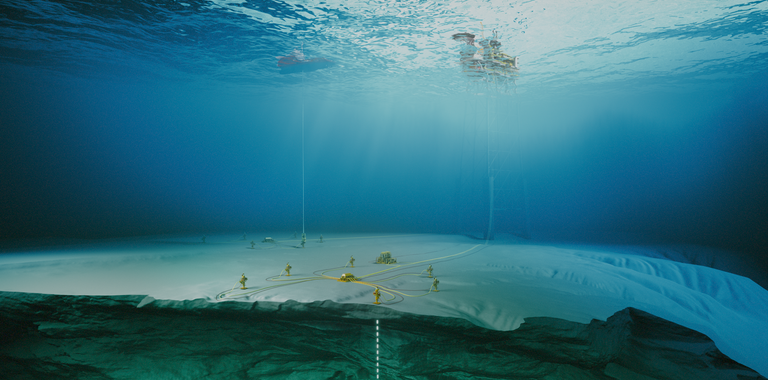 Animation rendering of the a subsea operation.