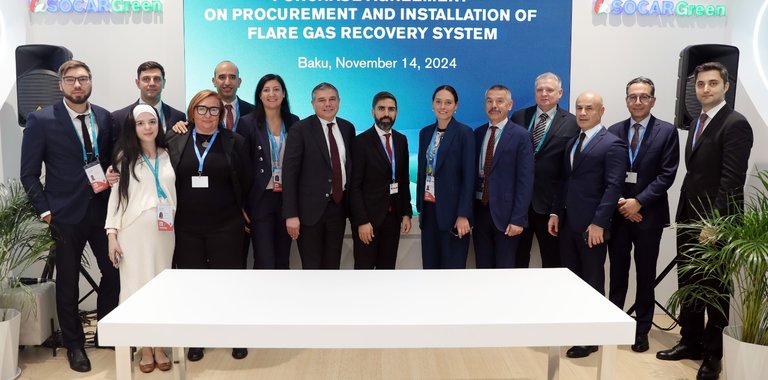 Members of the Baker Hughes and SOCAR teams at COP29 in Baku, Azerbaijan.