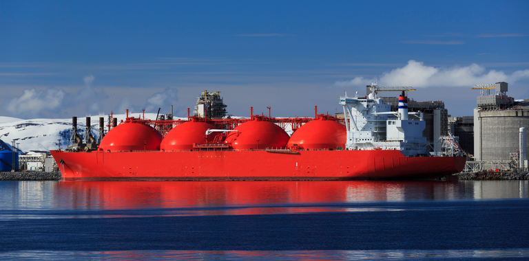 Photo of an LNG storage ship.
