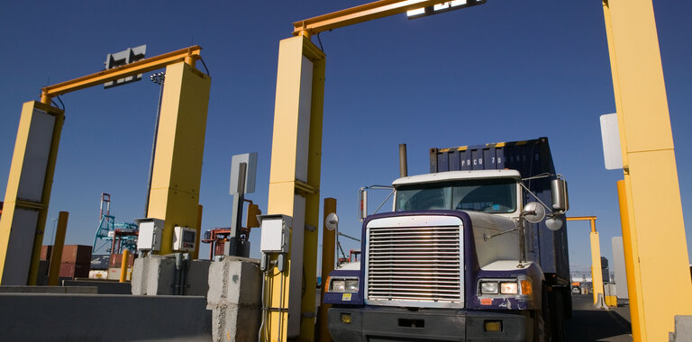 Truck and Radiation Portal Monitor