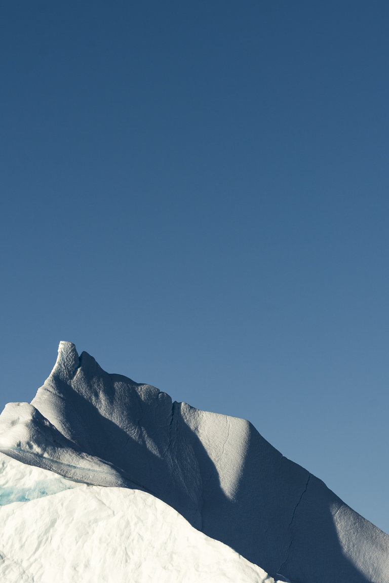 Snow mountain with moon