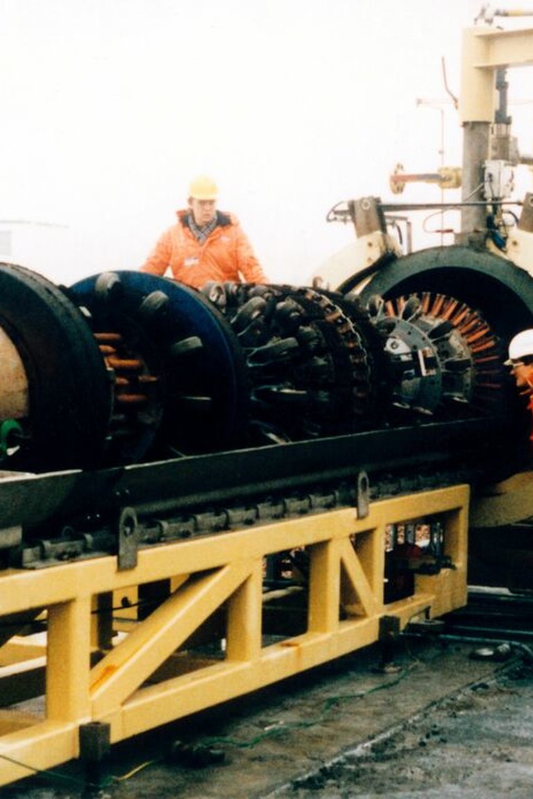 Plant with technicians working