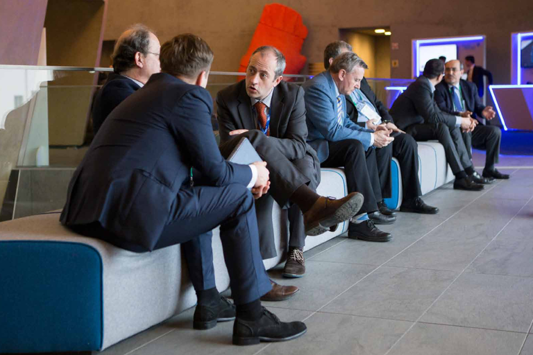 Attendees Networking in Exhibit Hall