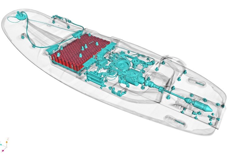High-energy CT scan inner workings of motor surfboards 