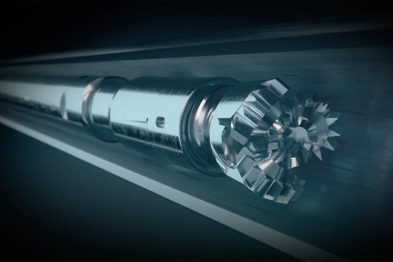 Animation still of the PRIME wellbore cleanout tool.